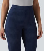 Pantalon bureau taille haute coupe skinny avec poches