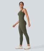Combinaison de sport Halara UltraSculpt™ col V gainante push-up à poches
