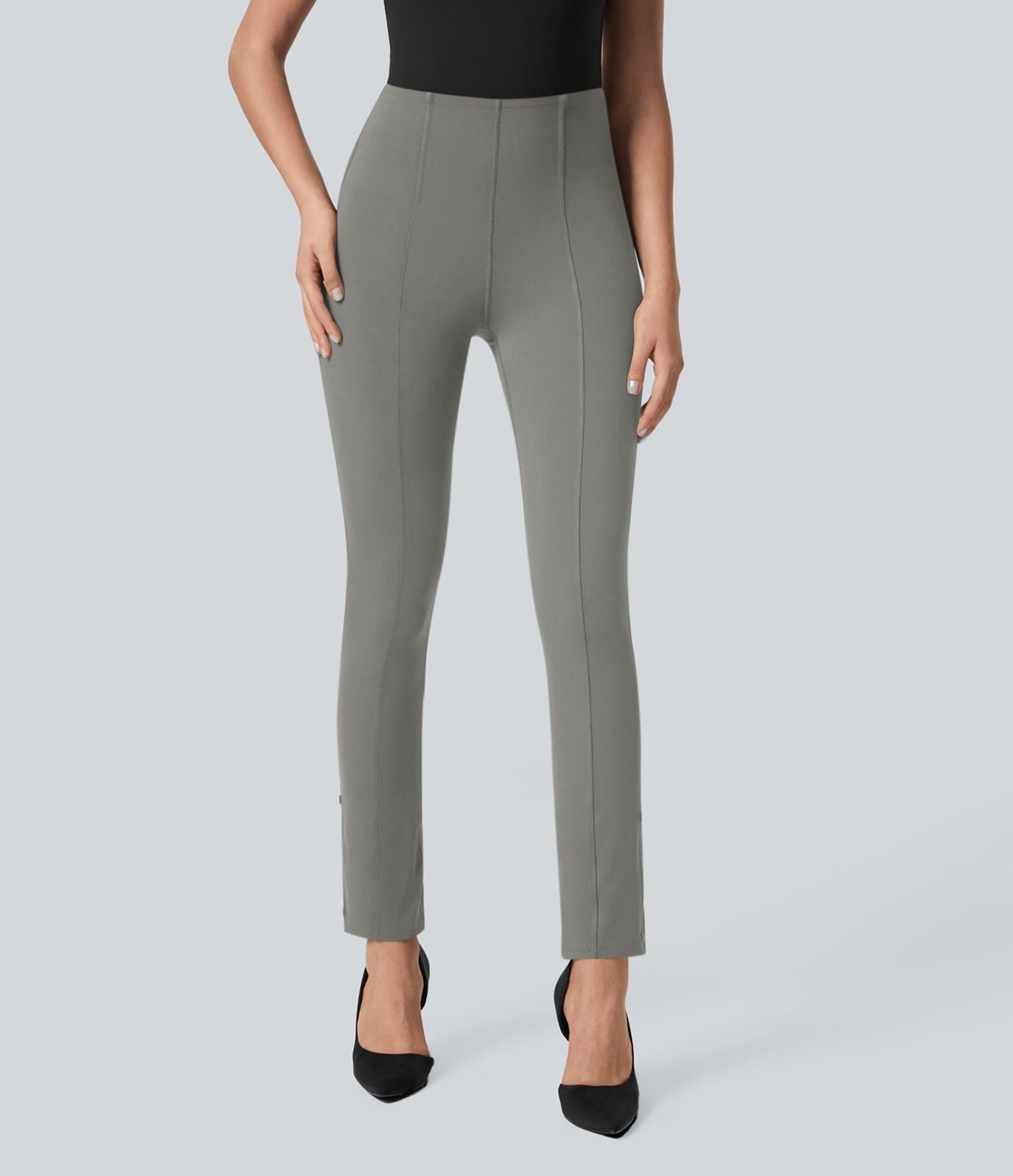 Pantalon de travail 7/8 gainant taille haute avec ourlet ajustable Halara Flex™