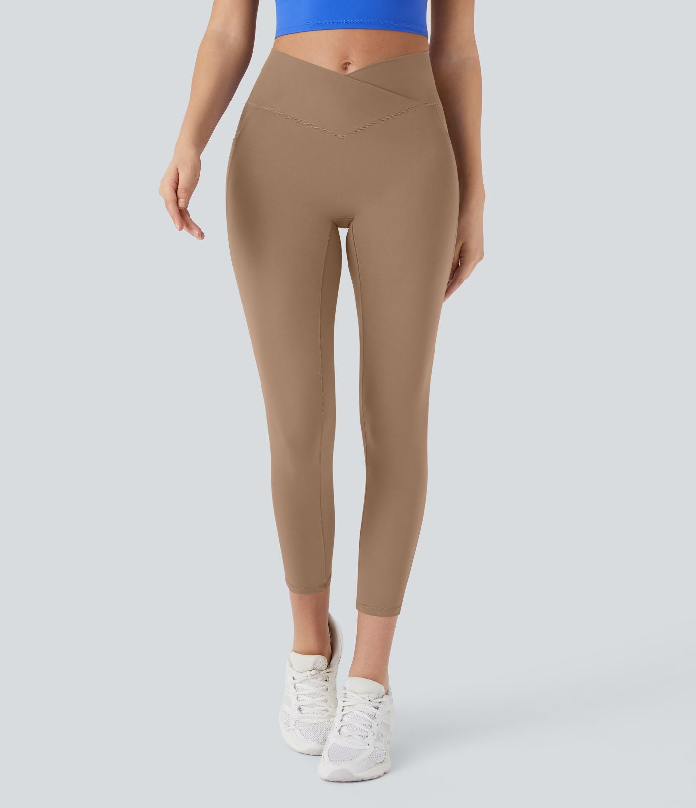 Softlyzero™ Legging Capri Unis Poches Croisées - UPF50+