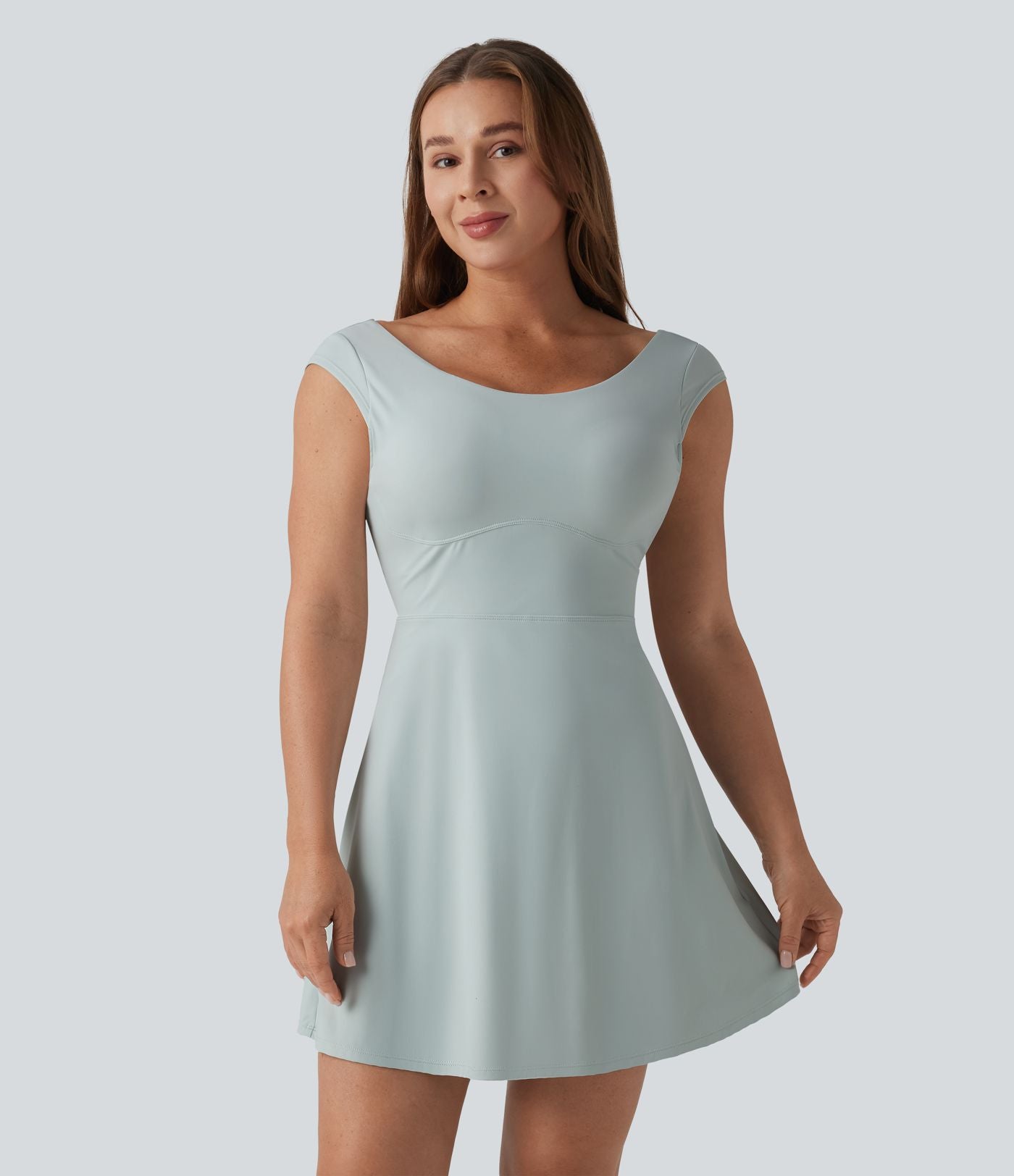 Robe de danse mini SoftlyZero™ Airy 2-en-1 col bateau dos nu effet frais InstantCool avec poches, accès facile Easy Peasy, protection solaire UPF50+