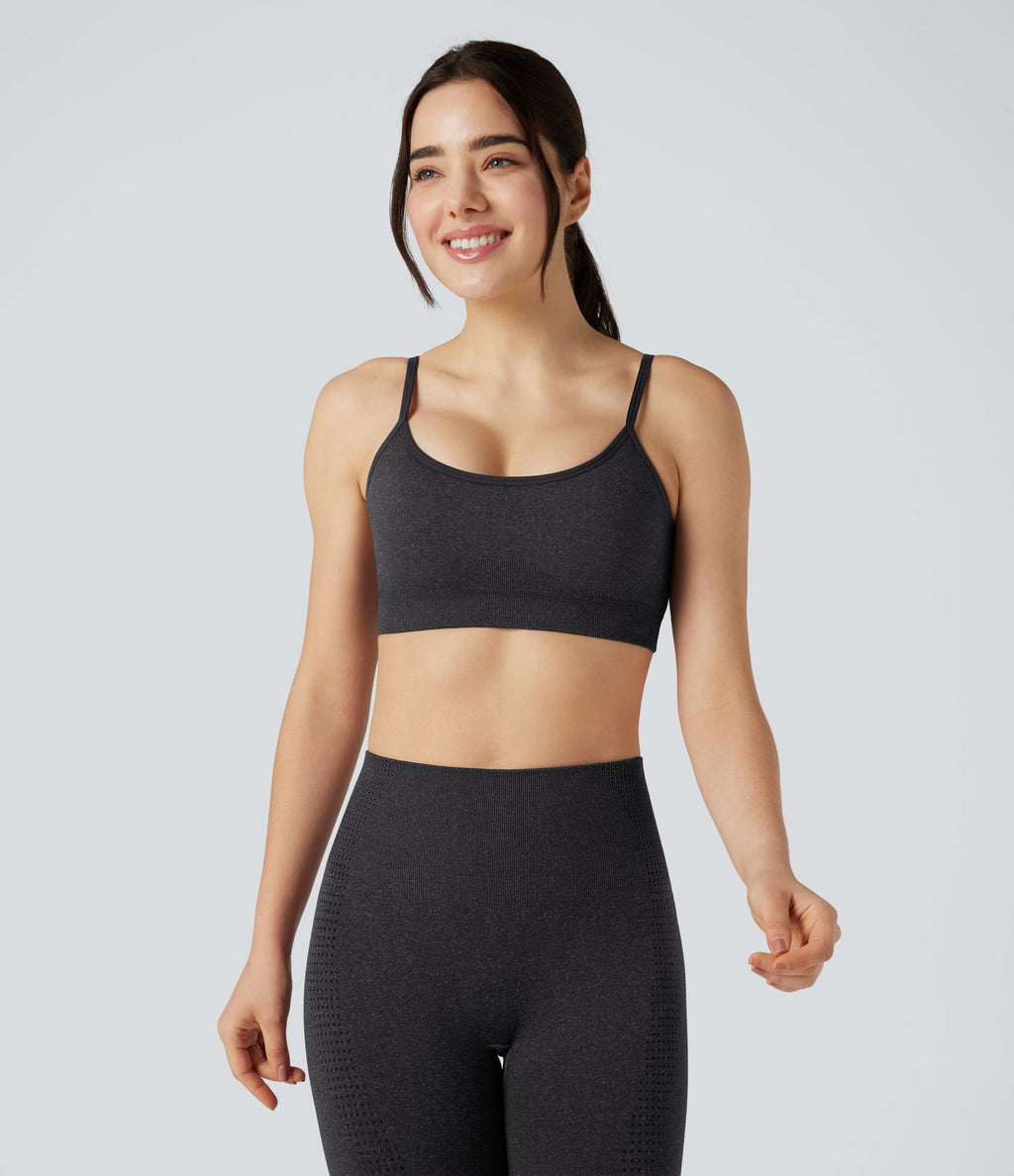 Brassière de sport yoga maintien léger col U sans couture OneForm Seamless Flow