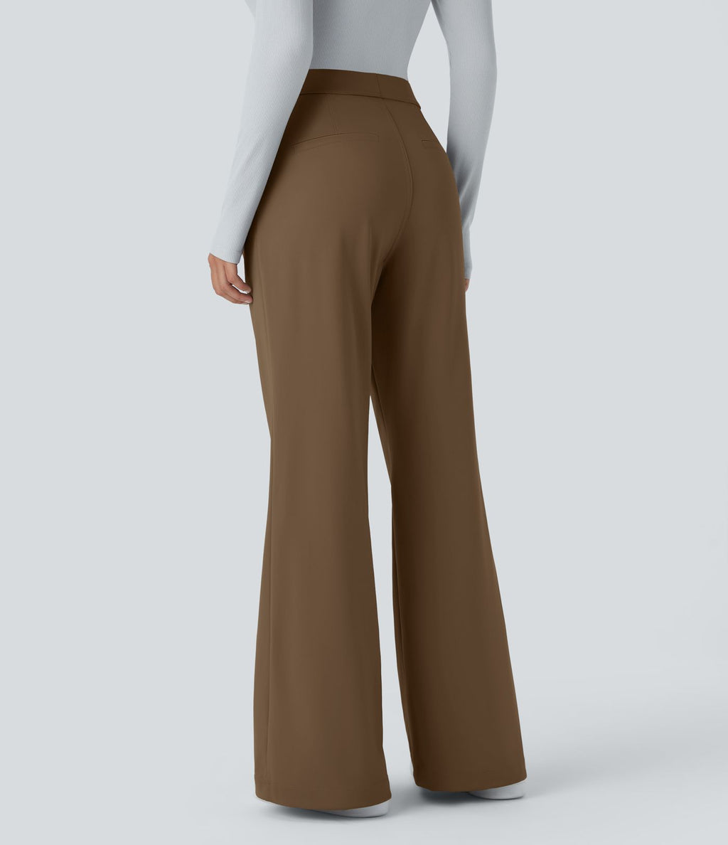 Pantalon tailleur évasé taille haute Halara Flex™ DayStretch avec poches