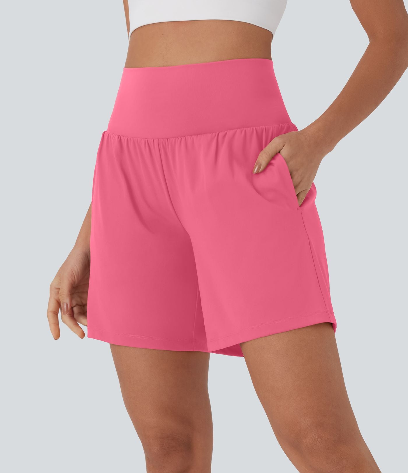 Short de yoga SoftlyZero™ Airy 2-en-1 taille très haute avec poches et effet frais InstantCool 17,5 cm