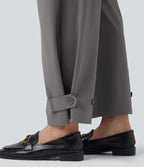 Pantalon de travail fuselé taille moyenne avec largeur ajustable Halara Flex™ DayStretch avec poches