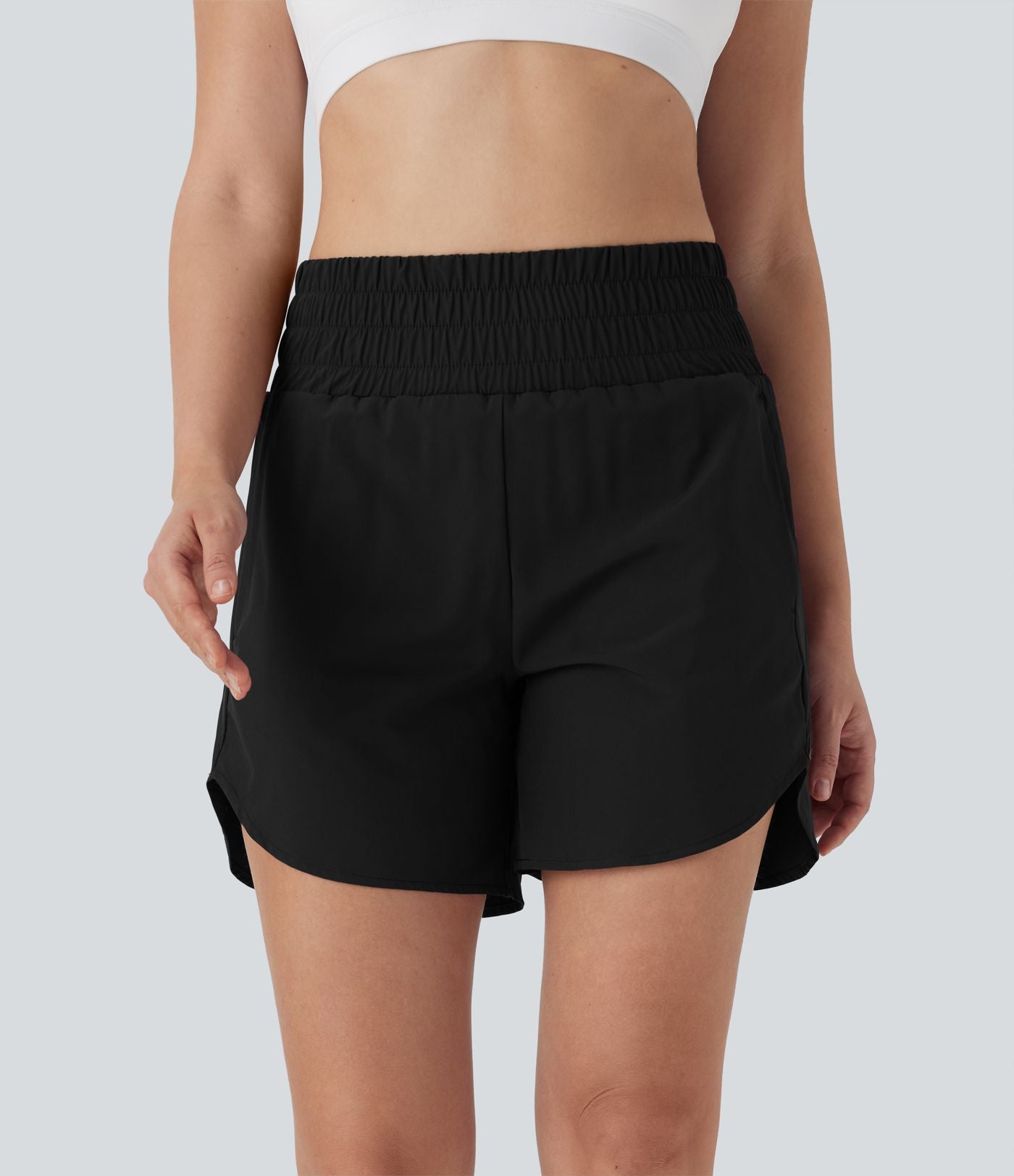 Short de course 2-en-1 Breezeful™ taille haute, poches multiples, ourlet arrondi, séchage rapide 12,5 cm - Longueur prolongée