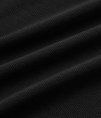 Pantalon ample décontracté en maille côtelée taille très haute rabattable avec poches