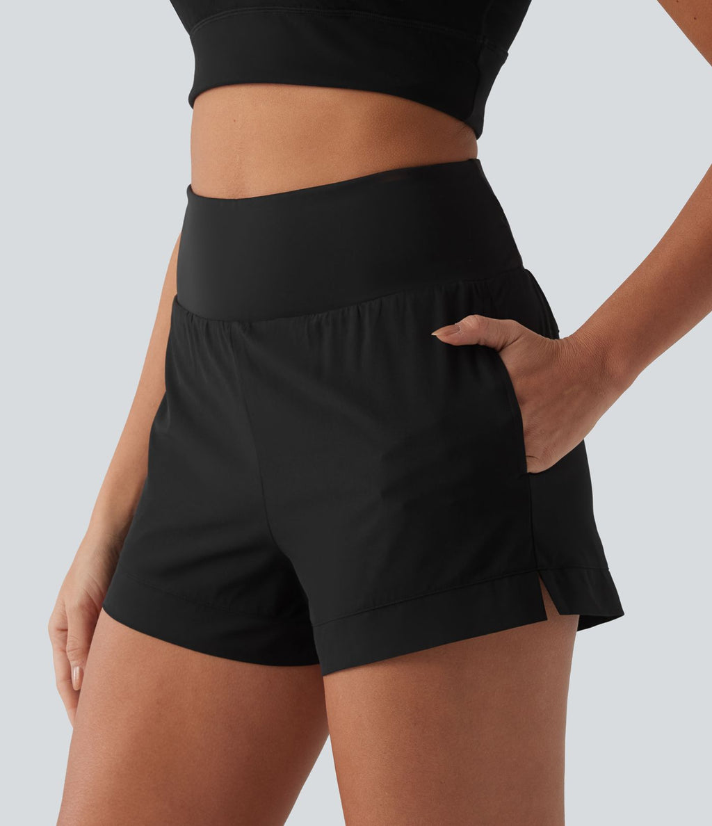 Breezeful™ Short de sport séchage rapide taille haute 7,5 cm avec poches