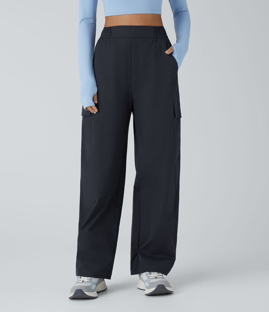 Pantalon cargo de camping déperlant et résistant à l’usure, taille haute, avec poches