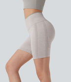 Short cycliste yoga 12,5 cm effet push-up taille haute froncé sans couture OneForm Seamless Flow