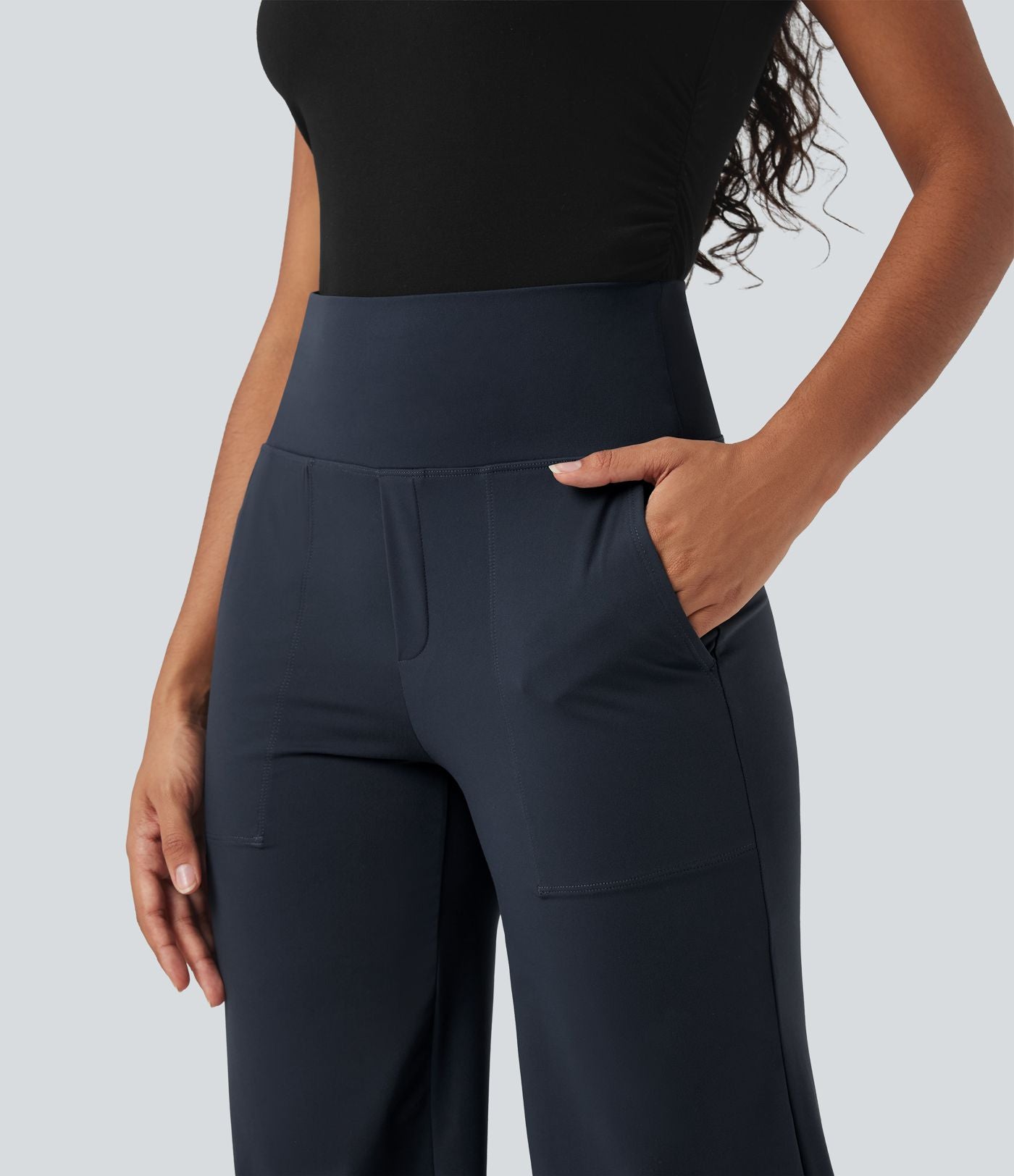 Short cycliste 7,5 cm d'entraînement gainant galbant taille haute avec poches Halara UltraSculpt™