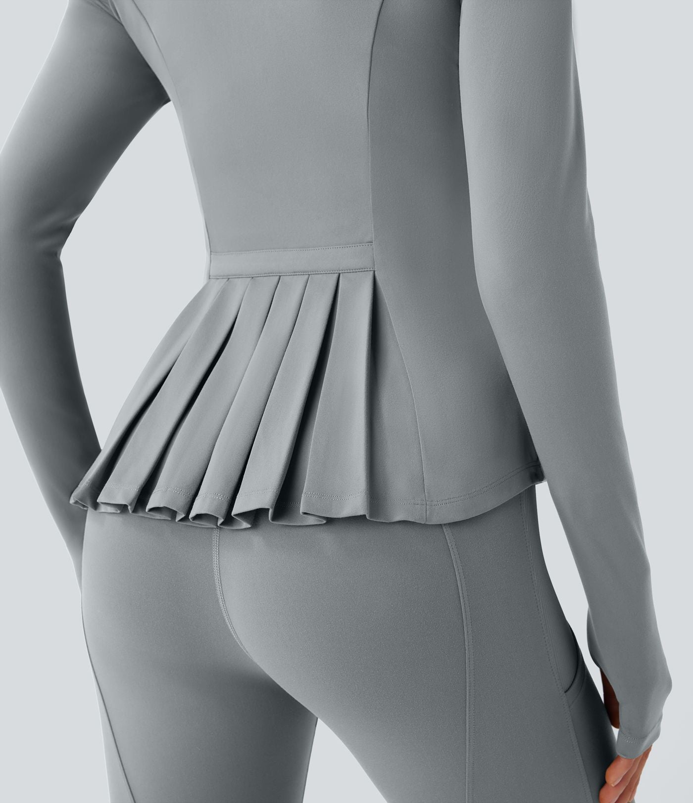 Veste d'équitation ajustée Softlyzero™ avec col montant, passe-pouces, poches, plis et fermeture éclair - Protection UPF50+