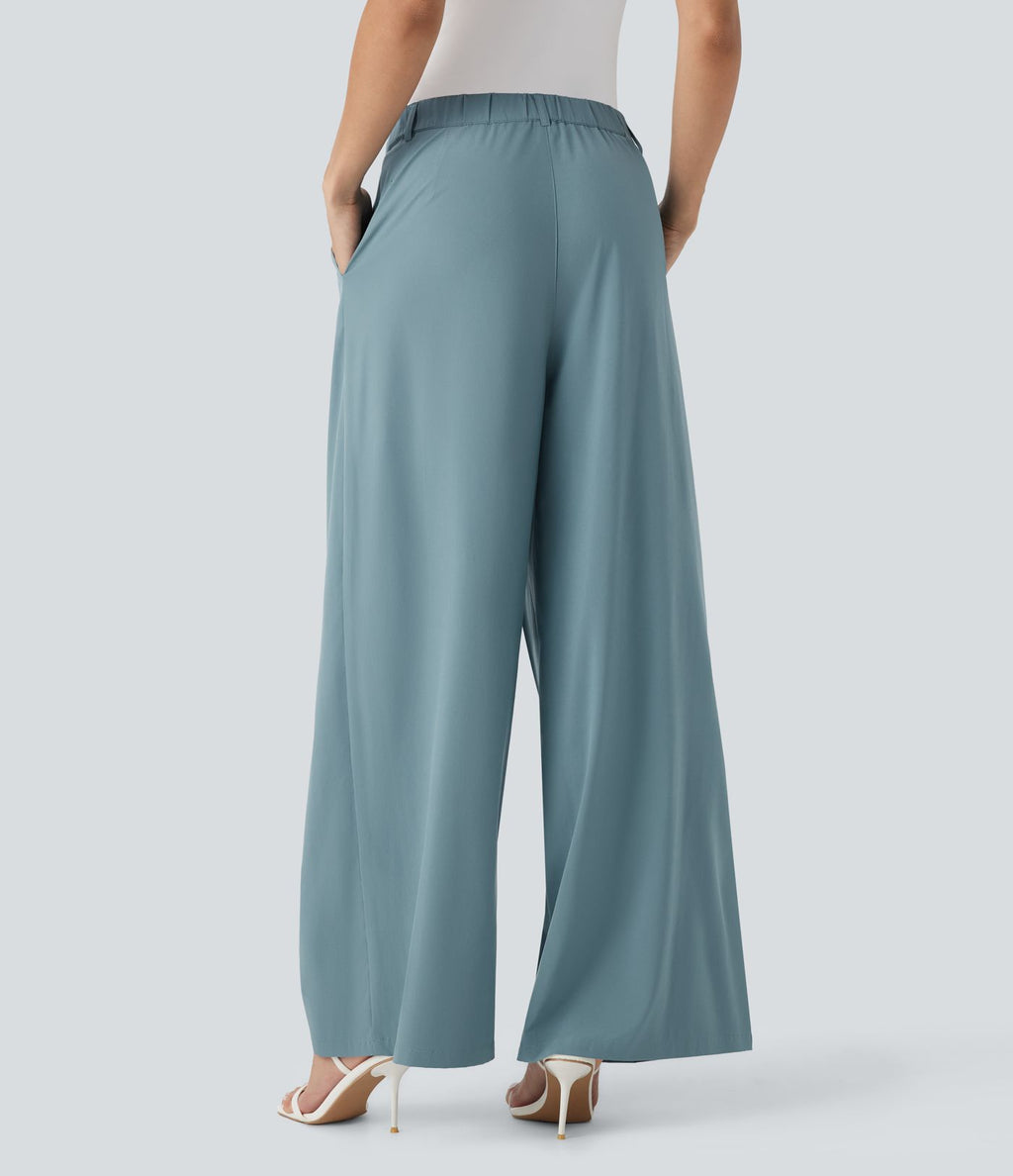 Pantalon tailleur large fluide Breezeful™ taille mi-haute séchage rapide avec poches latérales
