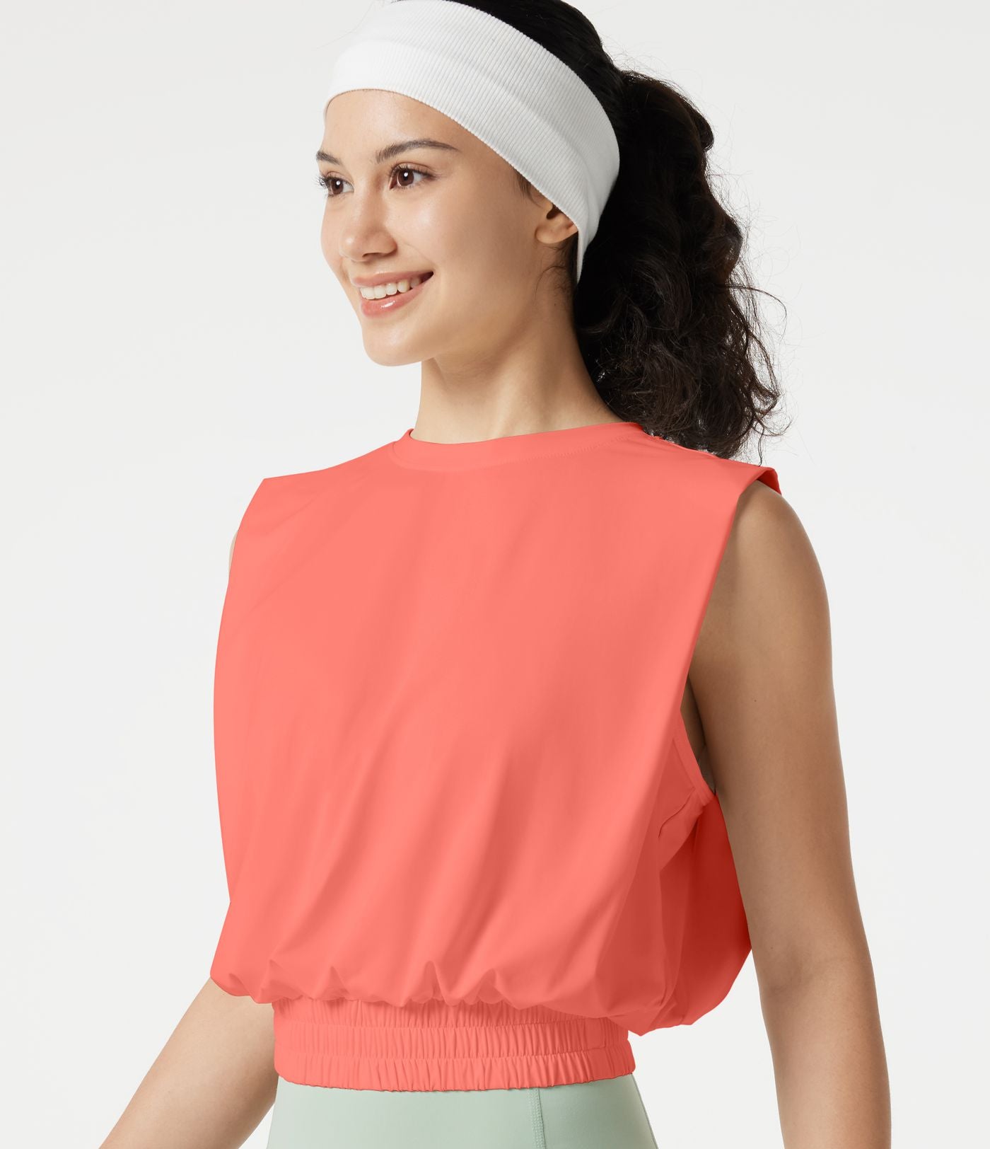Débardeur de yoga col rond effet frais InstantCool, protection solaire UPF50+