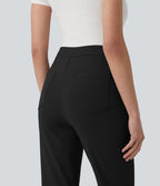Pantalon tailleur Halara Flex™ évasé asymétrique taille haute avec poches