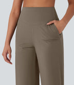 Pantalon de yoga droit gainant taille haute avec poches Halara UltraSculpt™