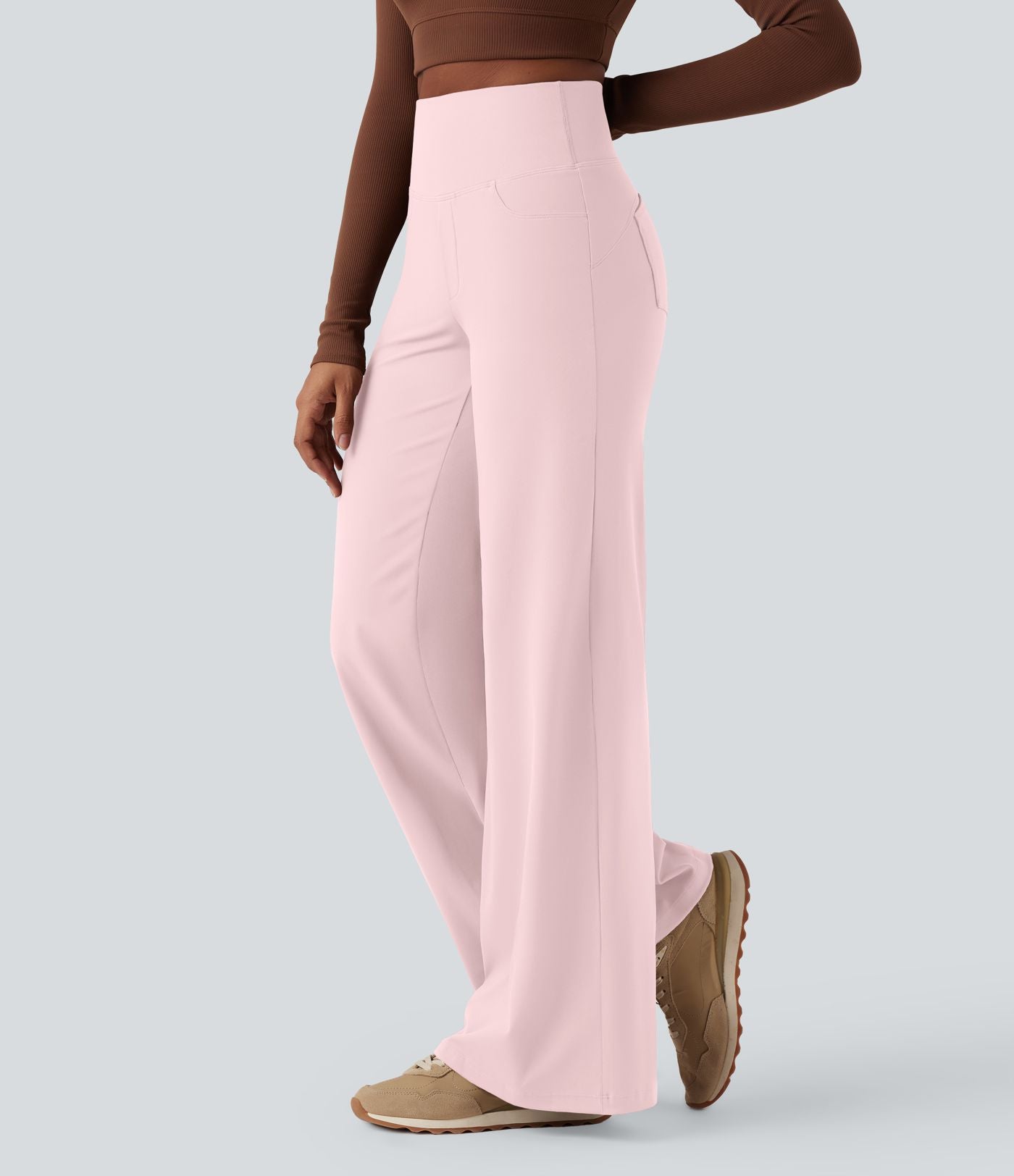 Pantalon yoga large gainant taille haute DayStretch avec poches