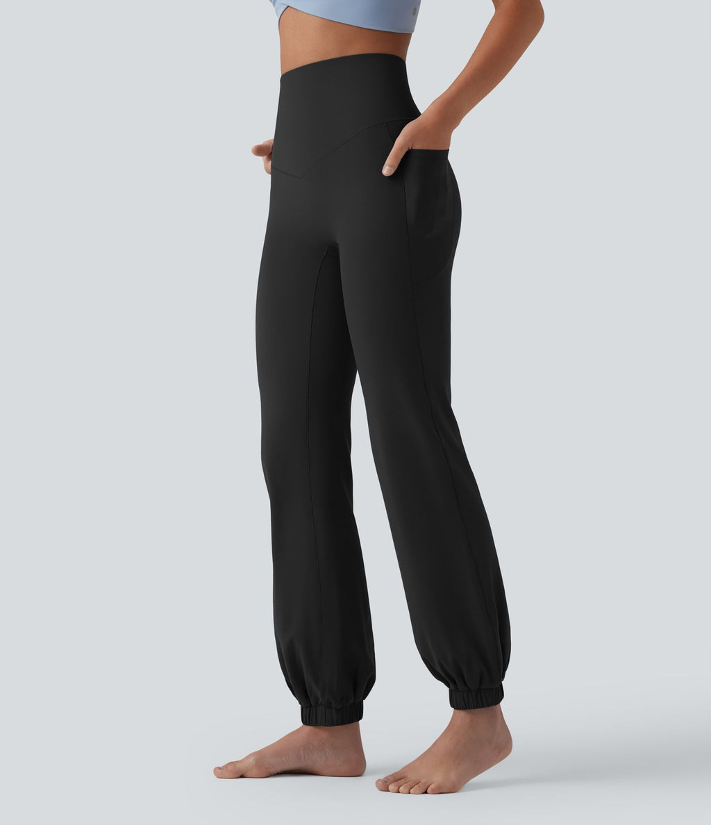 Jogging ballon danse SoftlyZero™ taille haute gainant avec poches