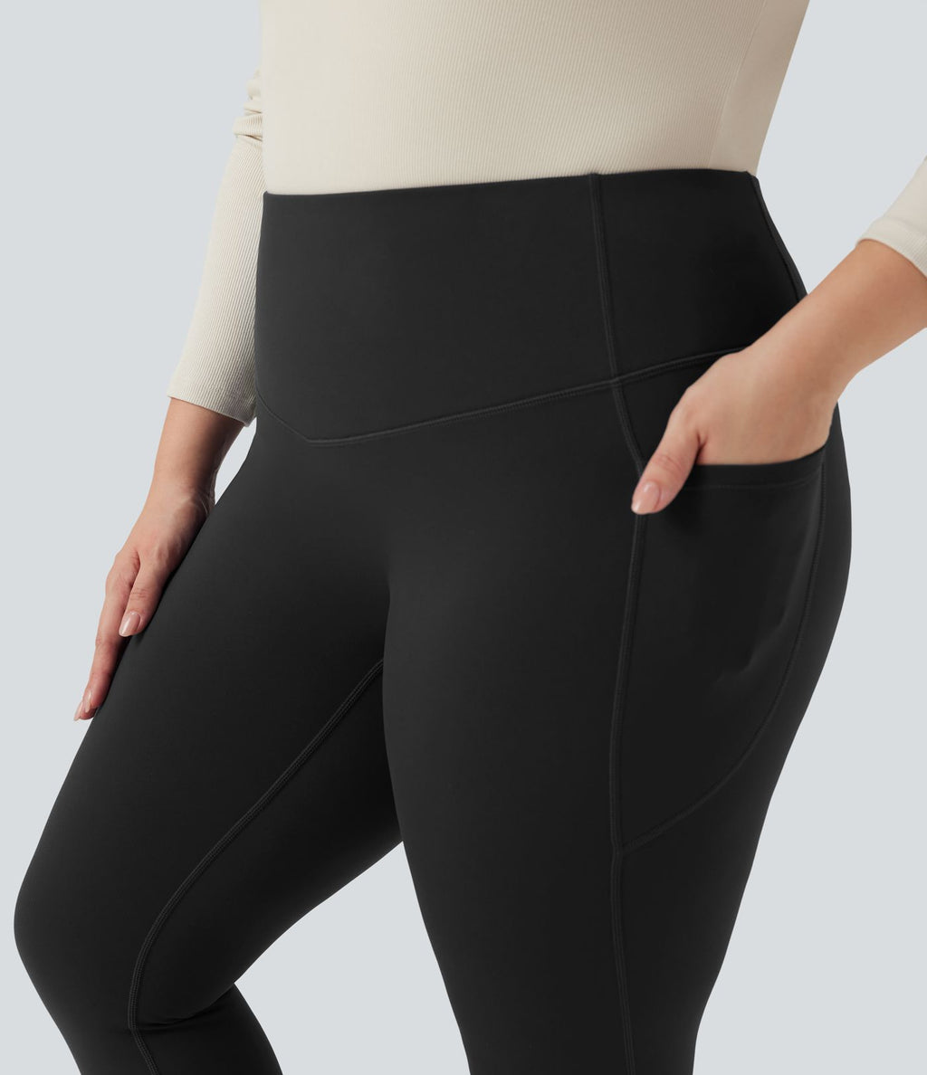 Legging d'entraînement grande taille SoftlyZero™ Plush Thermal taille haute gainant avec poches