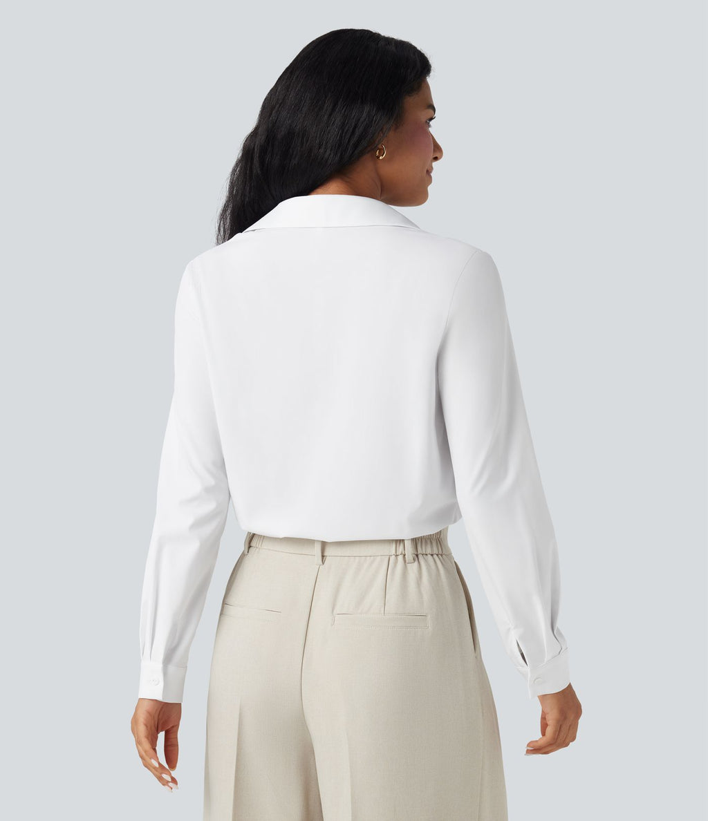 Body chemise de travail Breezeful™ col V manches longues séchage rapide