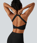 SoftlyZero™ Plush Débardeur de yoga court col cœur avec soutien-gorge intégré