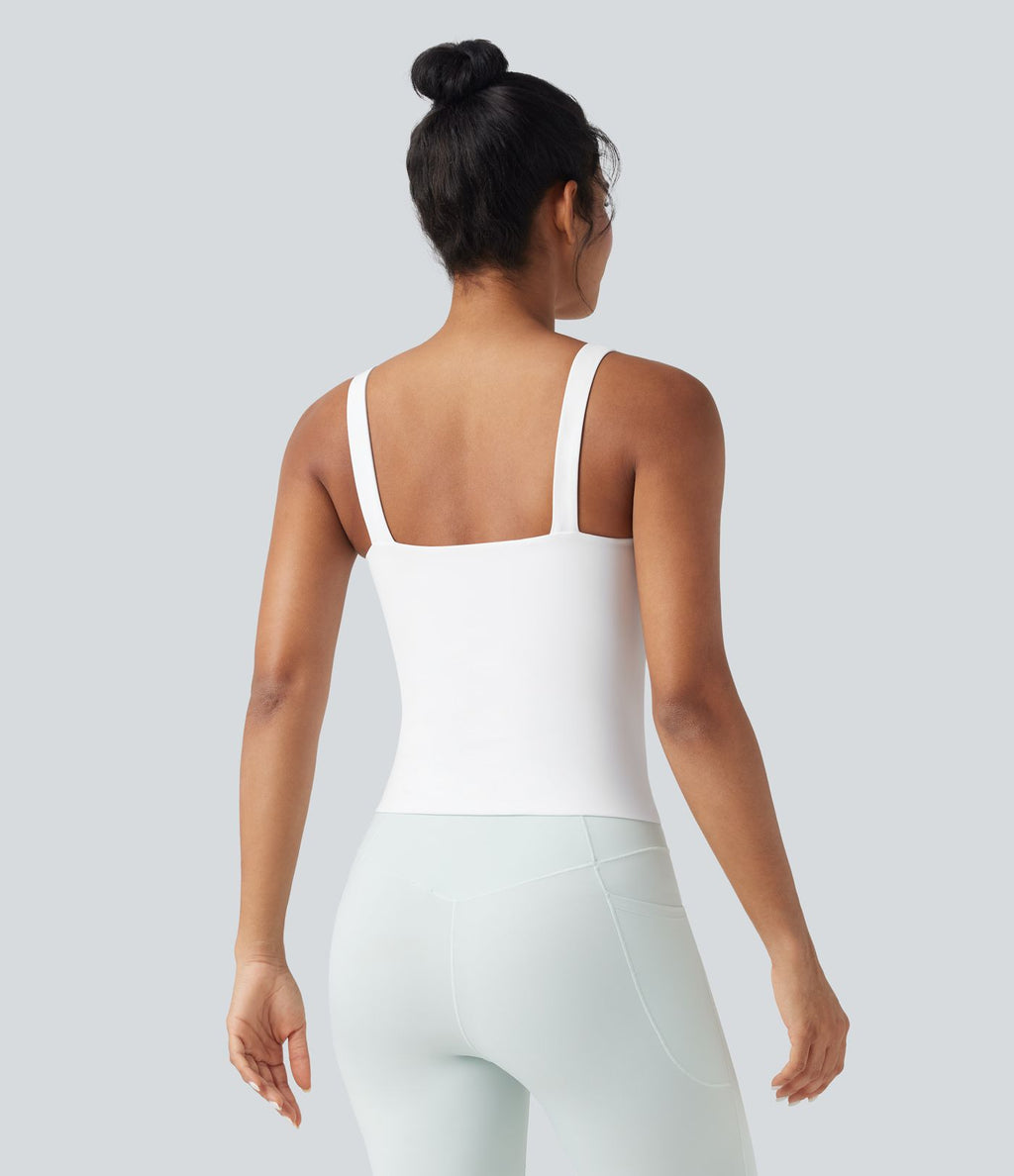 Débardeur de yoga SoftlyZero™ aéré torsadé à découpes - longueur étendue - UPF50+