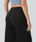 Pantacourt de yoga Cool Touch Softlyzero™ aérien à taille haute croisée, jambe large et poches