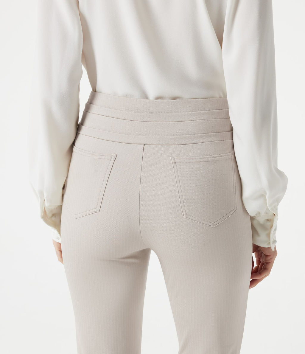 Pantalon Halara Flex™ taille haute esprit bureau à motif chevrons avec poches