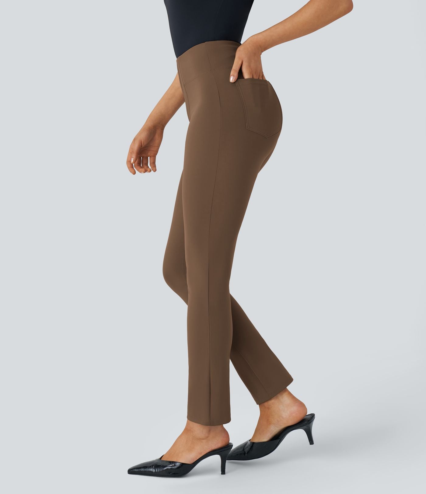 Pantalon tailleur fuselé taille haute Halara Flex™ avec poches