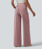 Halara Flex™ Jean large coloré casual taille haute avec poches