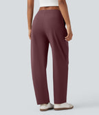 Pantalon tailleur fuselé asymétrique taille moyenne Halara Flex™ DayStretch avec poches