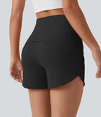 Short décontracté SoftlyZero™ Airy taille haute coupe ajustée à ourlet arrondi, avec poches, 10 cm