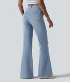 Jean Halara Flex™ taille haute croisé gainant bootcut décontracté avec poches
