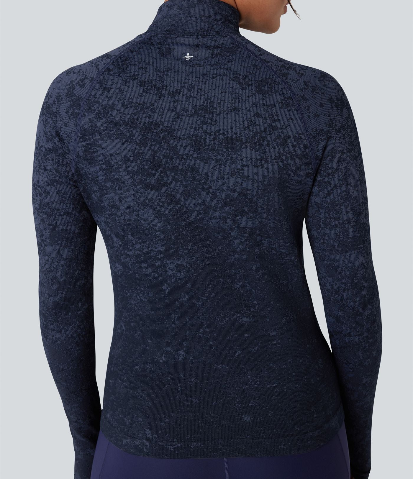Haut de sport demi-zip à manches longues avec passants pouces sans couture OneForm Seamless Flow