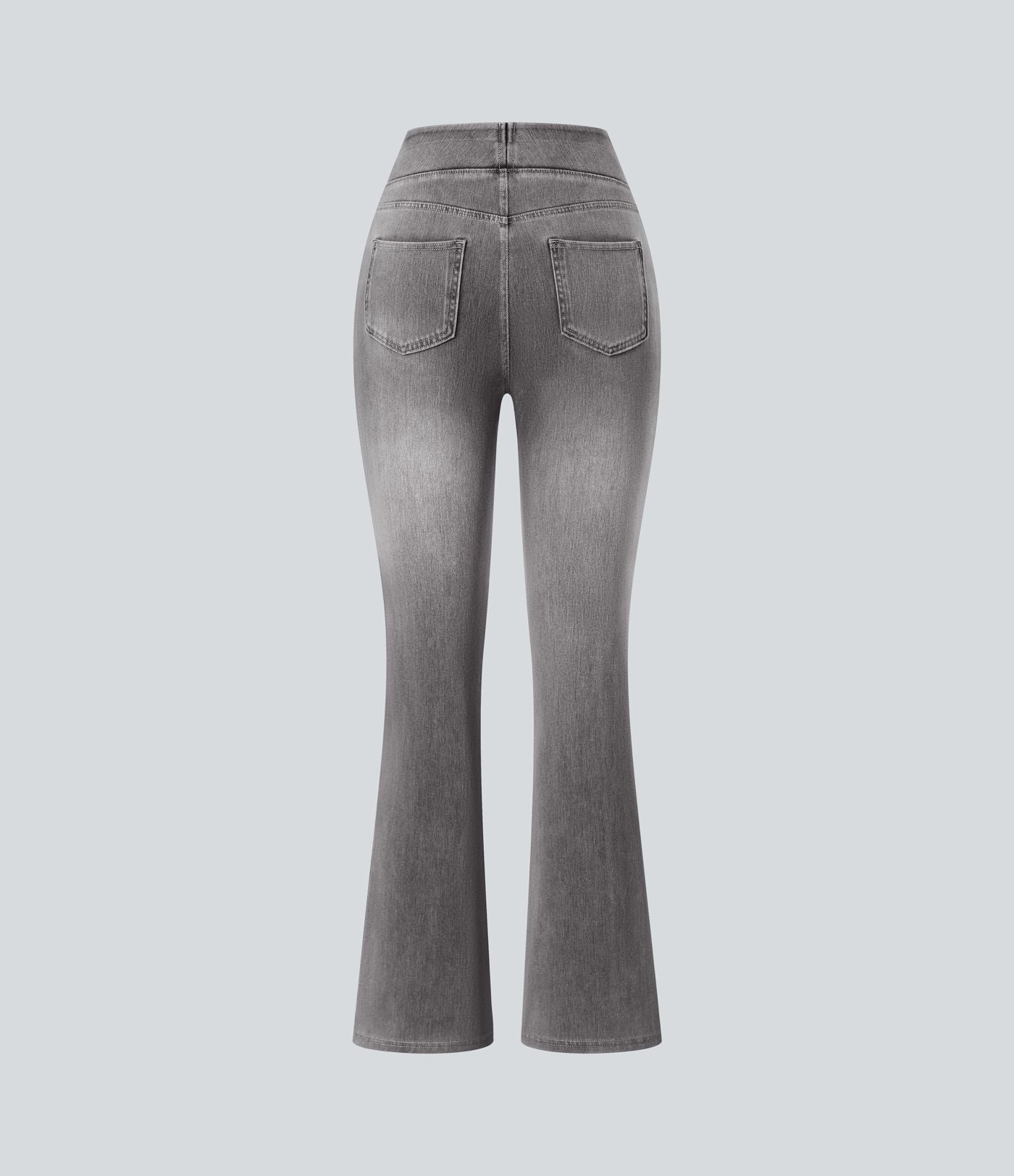 Halara Flex™ Jean bootcut décontracté extensible délavé taille haute à poches multiples