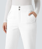 Pantalon randonnée chauffant bootcut taille haute avec poches