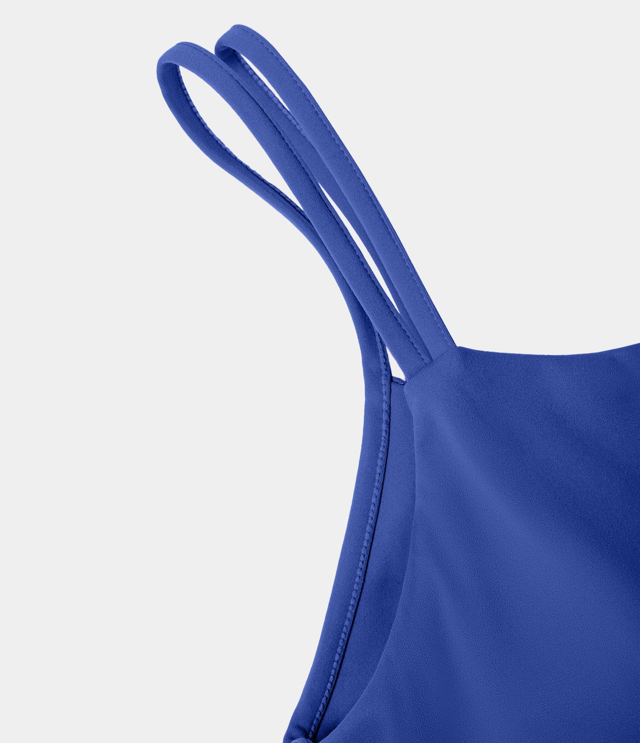 Robe de sport danse 2-pièces SoftlyZero™ Plush double bretelles caraco avec poche A-D