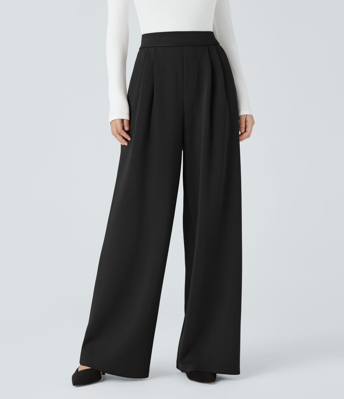 Pantalon de travail Halara Flex™ ample taille haute avec poches