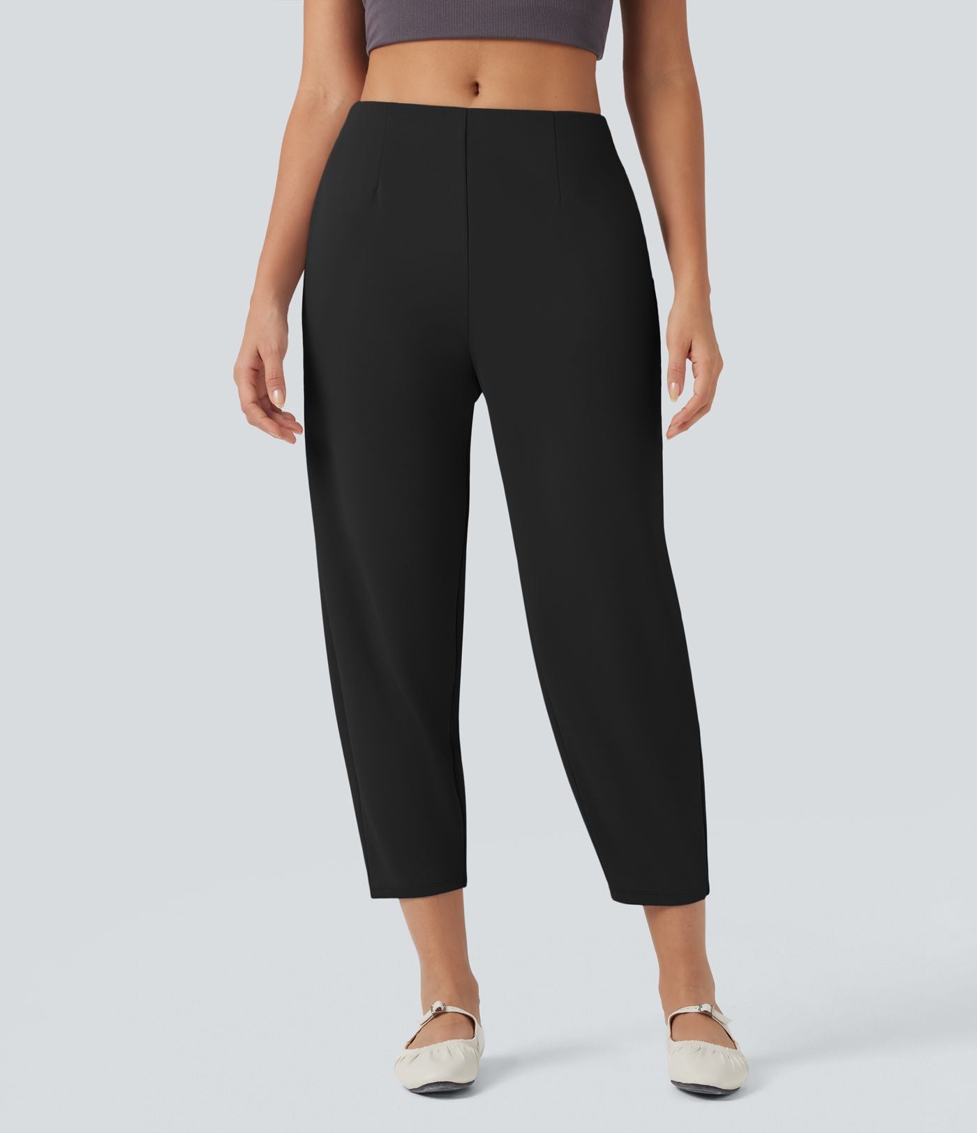 Pantalon tailleur fuselé Halara Flex™ crêpe taille mi-haute avec poches
