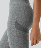 Legging capri yoga taille haute froncé effet push-up sans couture OneForm Seamless Flow