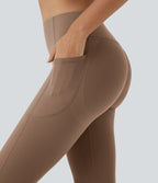Legging corsaire d'entraînement gainant galbant taille haute avec effet scrunch et poches Halara UltraSculpt™