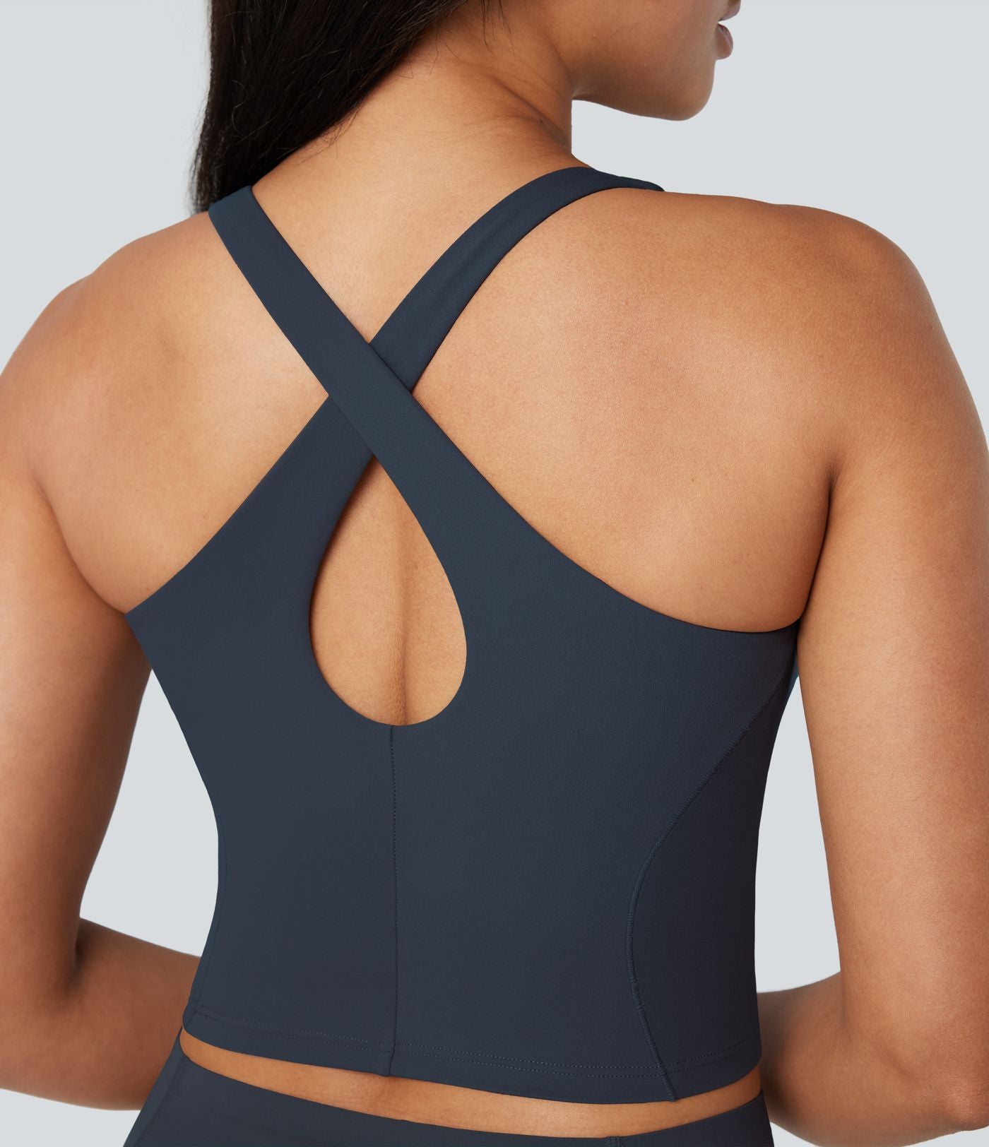 Débardeur yoga Halara UltraSculpt™ 2-en-1 push-up col V profond dos croisé