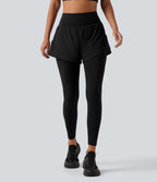 Pantalon de running gaintan2-en-1 Breezeful™ taille haute gainant à séchage rapide avec poches
