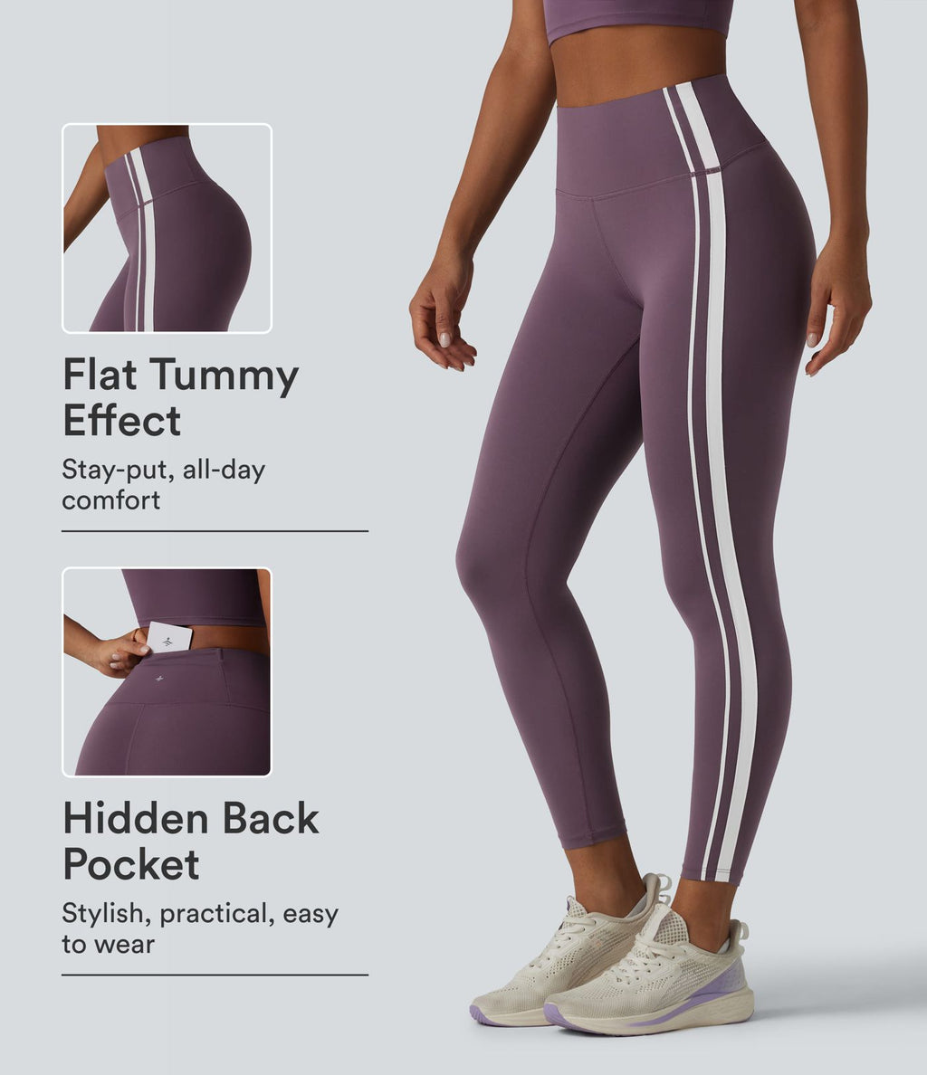Halara UltraSculpt™ Legging de yoga ventre plat taille haute avec bandes latérales et poche