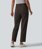 Halara Flex™ Pantalon tailleur fuselé taille haute en tissu gaufré avec poches