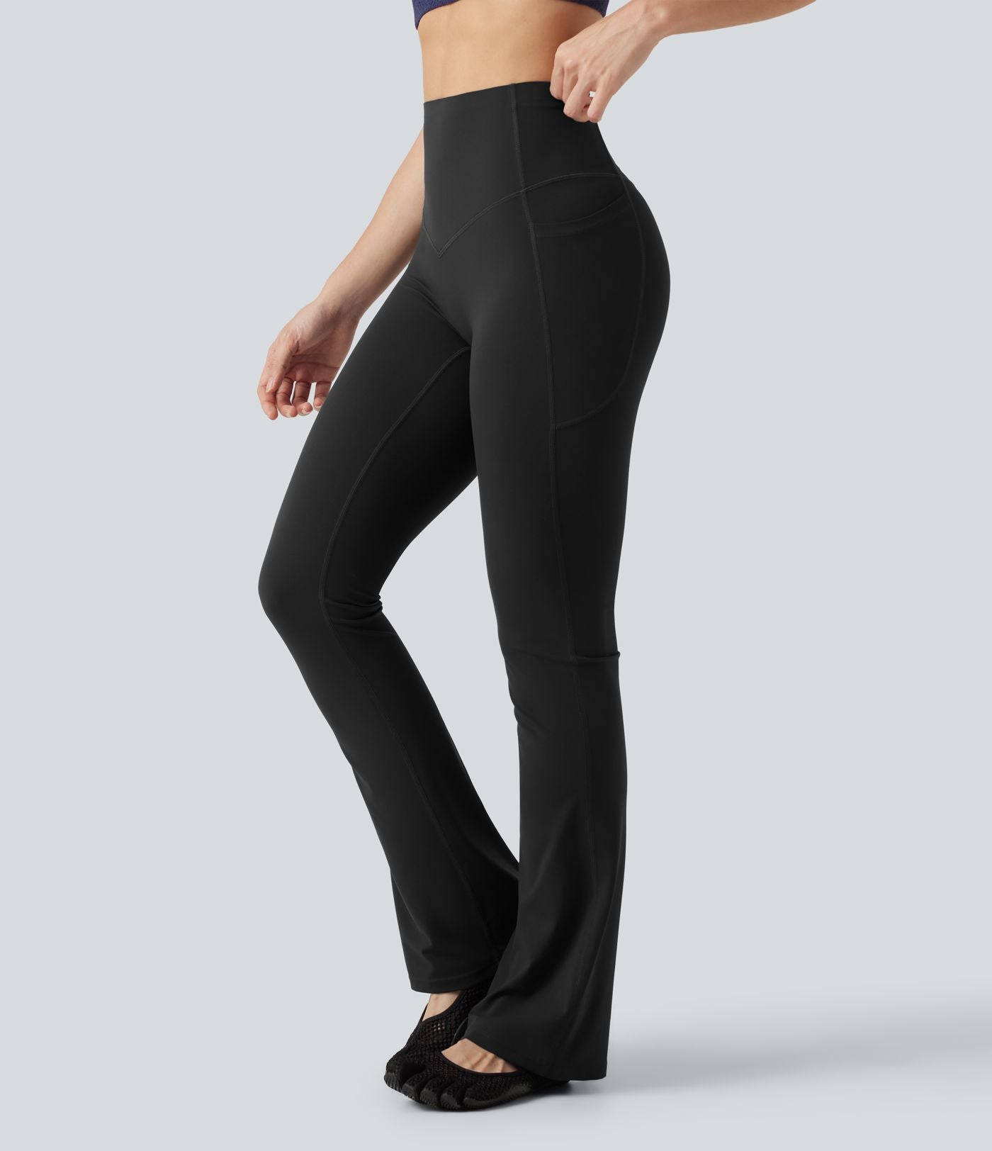 Legging de yoga bootcut Halara UltraSculpt™ taille haute gainant avec poches