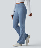 Jean Halara Flex™ mi-taille évasé à rayures décontracté avec poches
