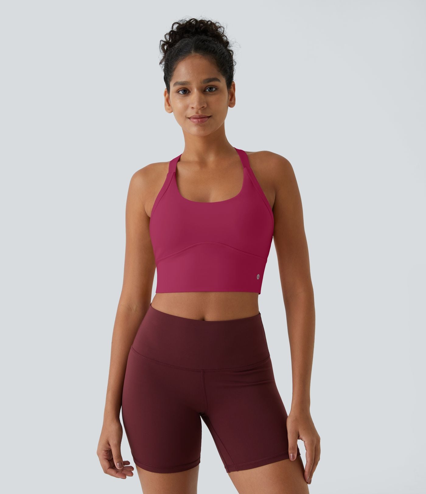 Débardeur yoga court SoftlyZero™ Plush à découpes A-C