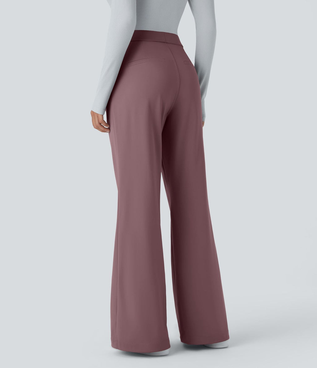 Pantalon tailleur évasé taille haute Halara Flex™ DayStretch avec poches