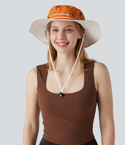 Chapeau de soleil large bord réglable - UPF40+